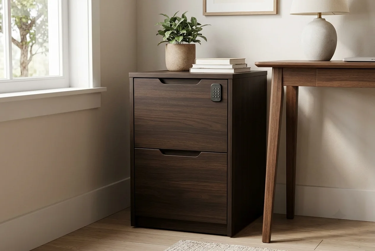 Hovelae Connected Filing Cabinet with Secure Drawer Lock - Image 3