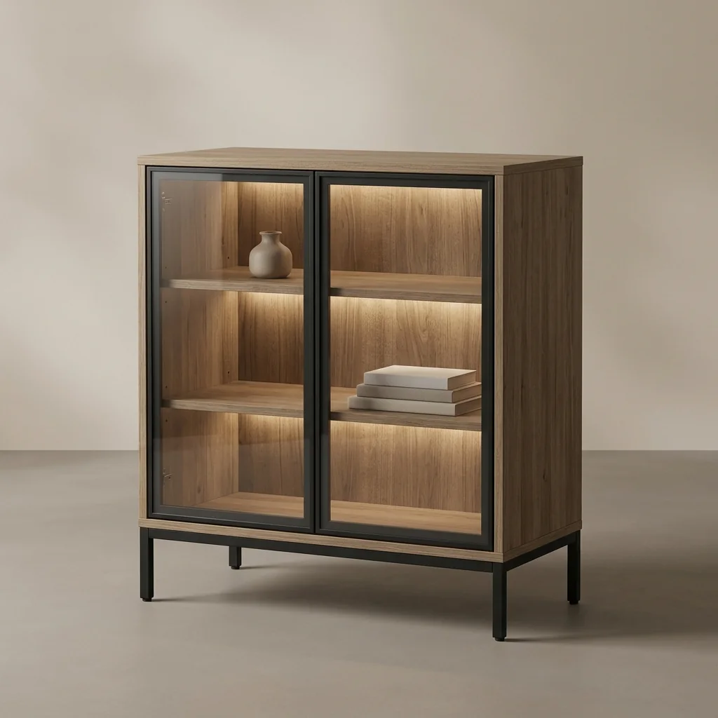 Hovelae Smart Accent Cabinet with Adjustable Interior Lighting