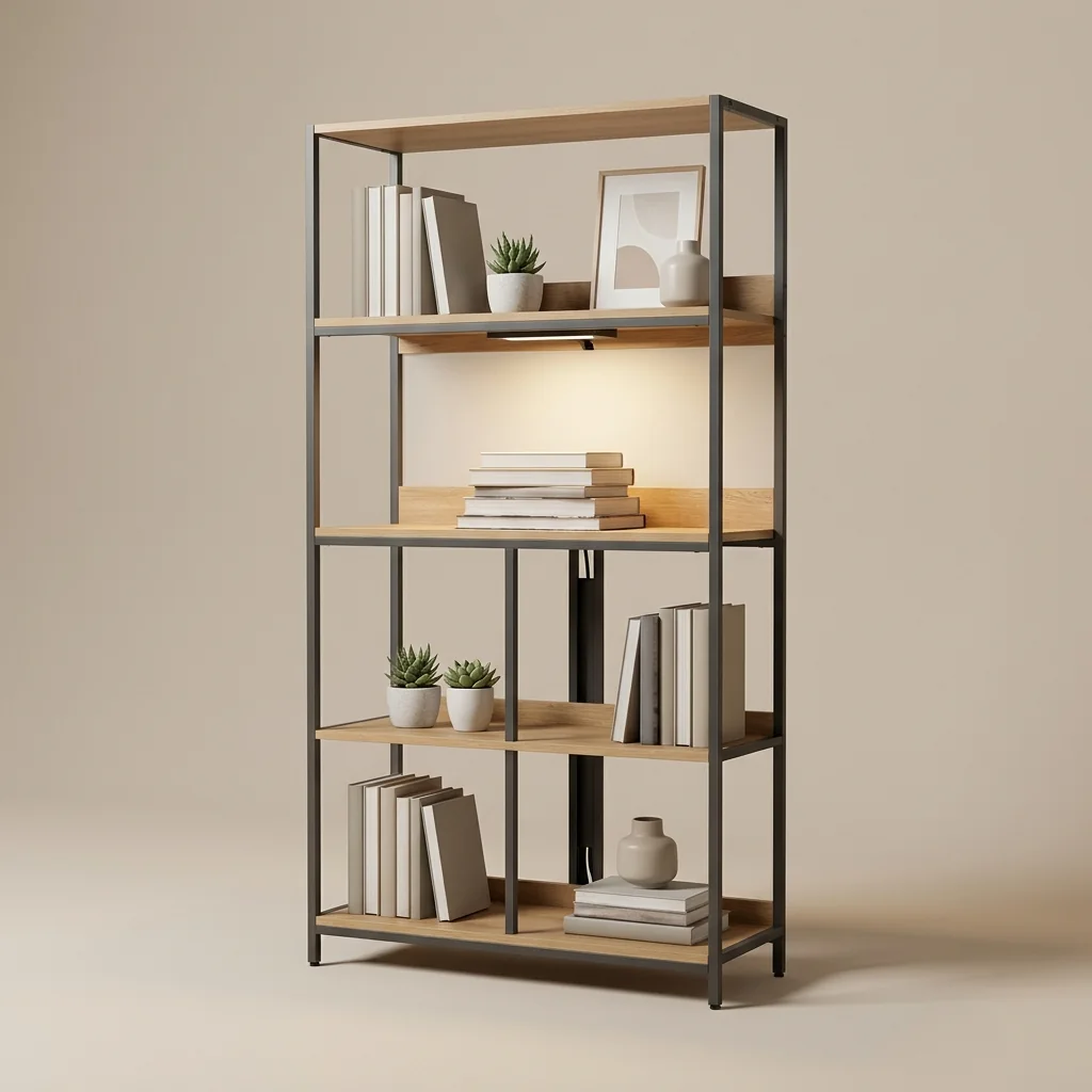 Hovelae Modular Smart Bookshelf with Integrated Reading Light