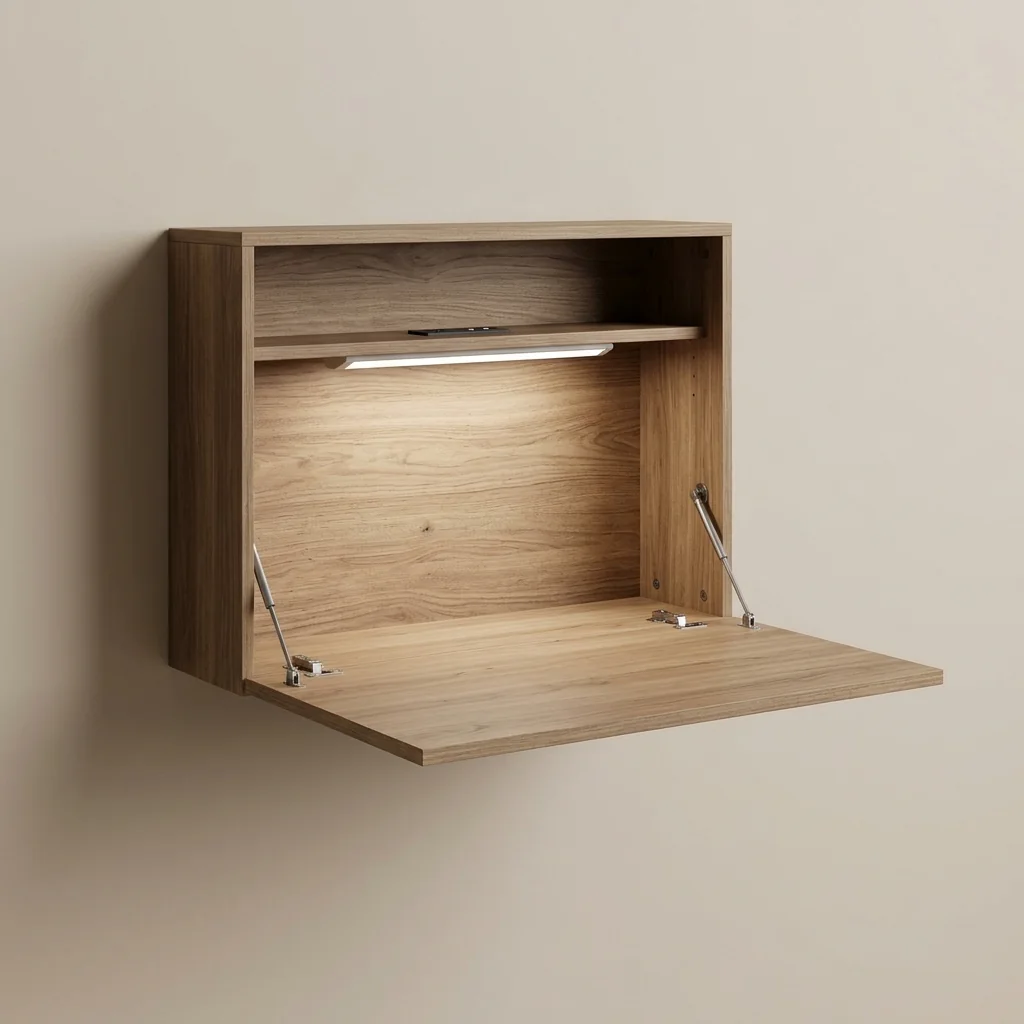 Hovelae Smart Wall-Mounted Desk with Fold-Down Work Surface