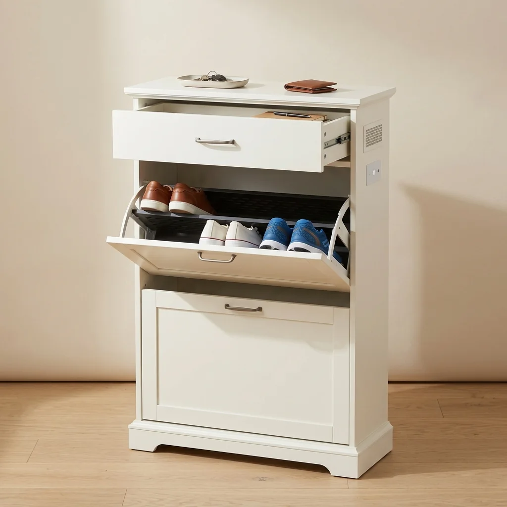Hovelae Connected Shoe Organizer Cabinet with Odor Control