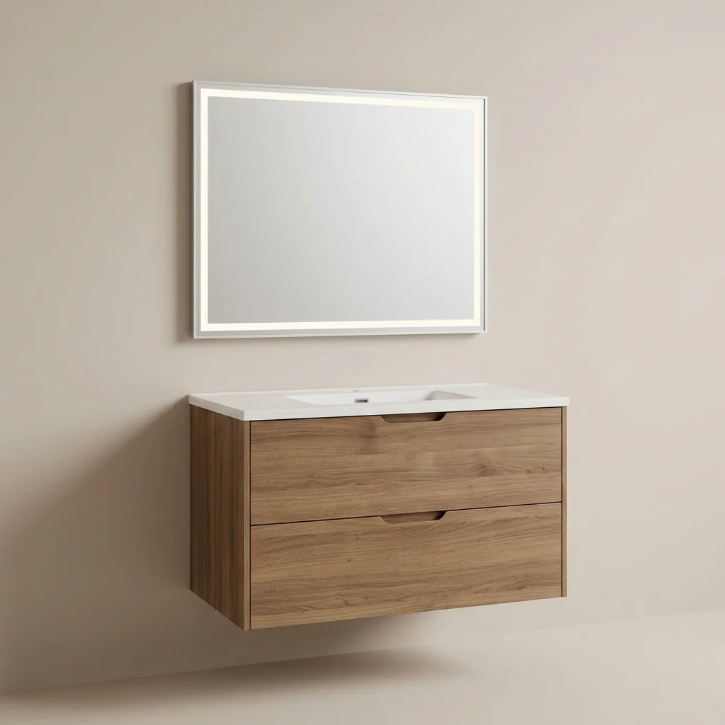 Hovelae Smart Bathroom Vanity Cabinet with Defogging Mirror