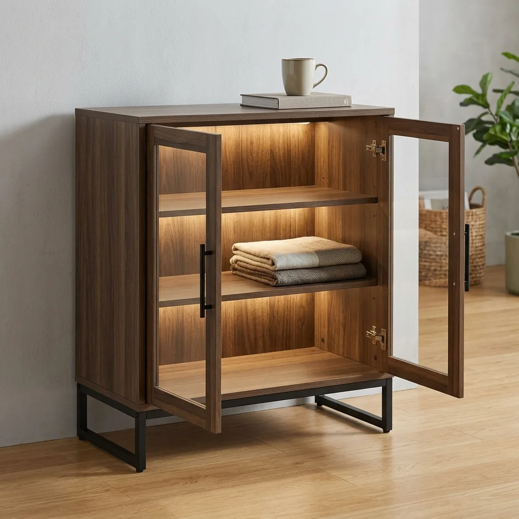 Hovelae Smart Accent Cabinet with Adjustable Interior Lighting - Image 4