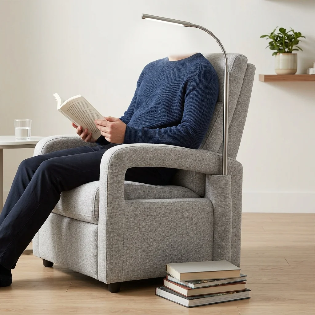 Hovelae Smart Reading Chair with Adjustable Floor Light - Image 4