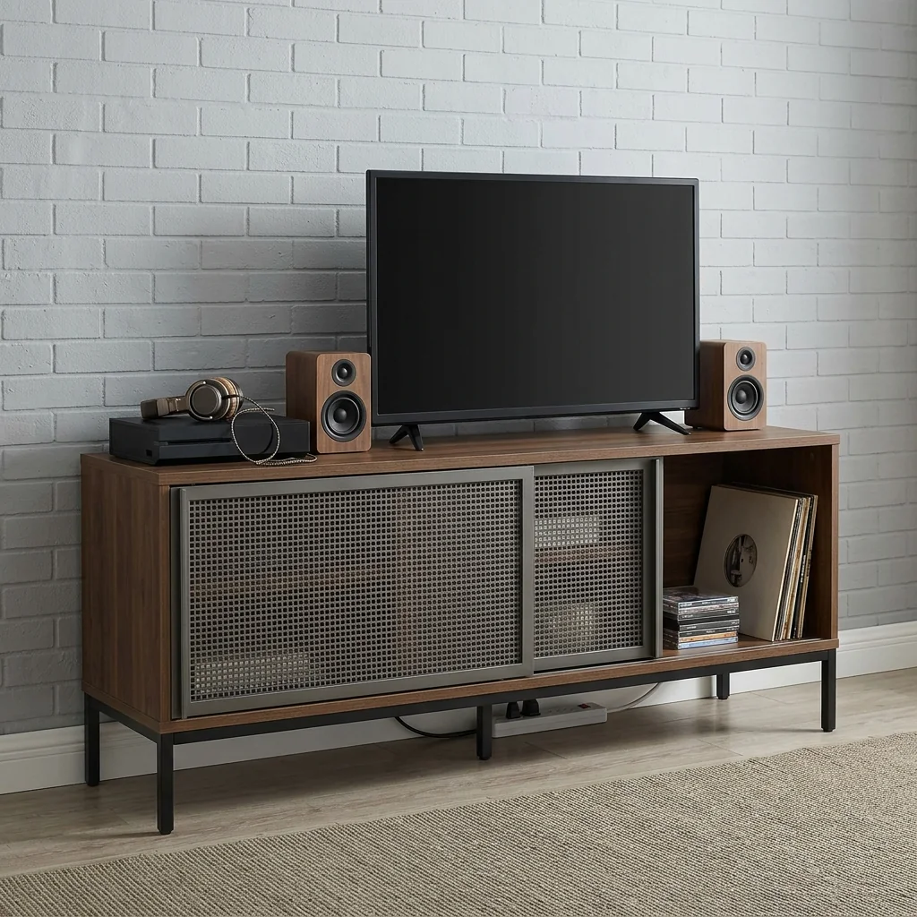 Hovelae Modular Smart Media Cabinet with Ventilated Storage - Image 4